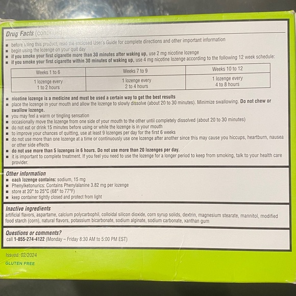 Nicotine 4mg 144 Lozenges w/ 6 Containers of 24 pcs Am@zon Mint Flavor Exp04/27 - Picture 4 of 6